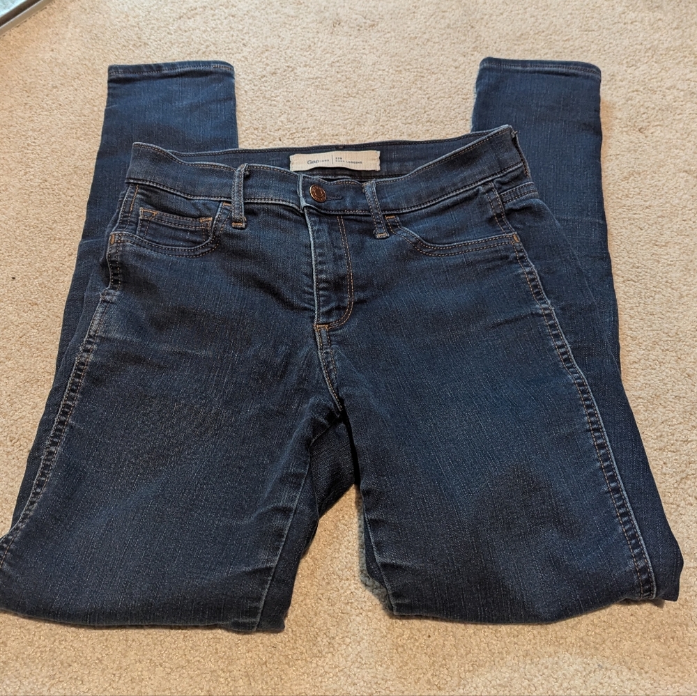 Gap Skinny Dark Wash Blue Jeans